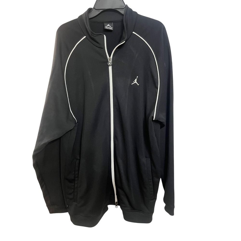 Jordan‎ Track Jacket Black White Zip Up Athletic Sportswear Mens XL